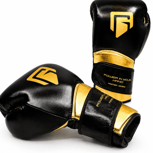 GATLING G FORCE GGF-1 premium black gold boxing sparring gloves for UK and European fighters