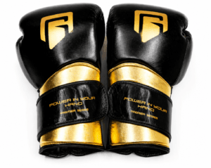 GATLING G FORCE GGF-1 premium black gold boxing sparring gloves for UK and European fighters