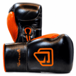 GATLING CONQUER GC-1 premium black orange lace up boxing gloves for sparring training worldwide