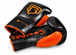 GATLING CONQUER GC-1 premium black orange lace up boxing gloves for sparring training worldwide