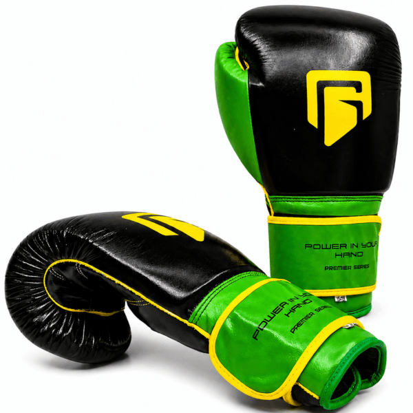 GATLING RAMPAGE GRM-1 premium black green boxing gloves sparring training worldwide