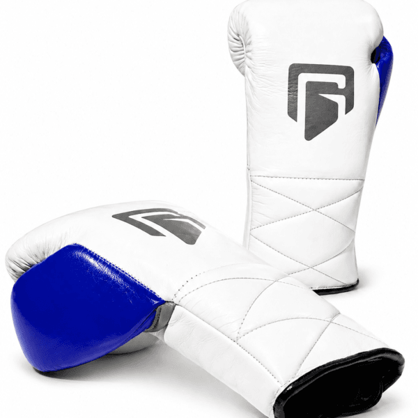 GATLING LONGINUS GL-1 premium white blue boxing gloves lace up sparring training worldwide
