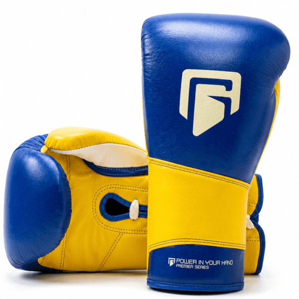 GATLING REAPER GR-1 blue and yellow premium sparring gloves for boxing training