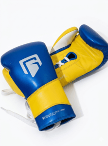 GATLING REAPER GR-1 blue and yellow premium sparring gloves for boxing training