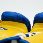 GATLING REAPER GR-1 blue and yellow premium sparring gloves for boxing training