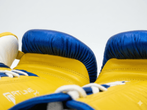 GATLING REAPER GR-1 blue and yellow premium sparring gloves for boxing training