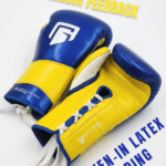 GATLING REAPER GR-1 blue and yellow premium sparring gloves for boxing training
